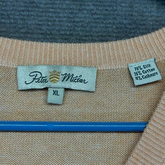 Peter Millar Sweater Vest Men XL V-Neck Silk Cashmere Blend Greensboro Golf Club - Picture 4 of 7
